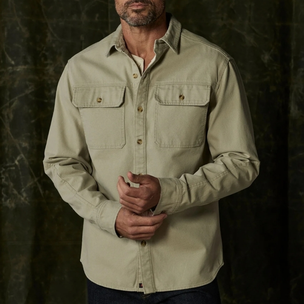 The Normal Brand Men's Casual Button Down Shirt - Olive
